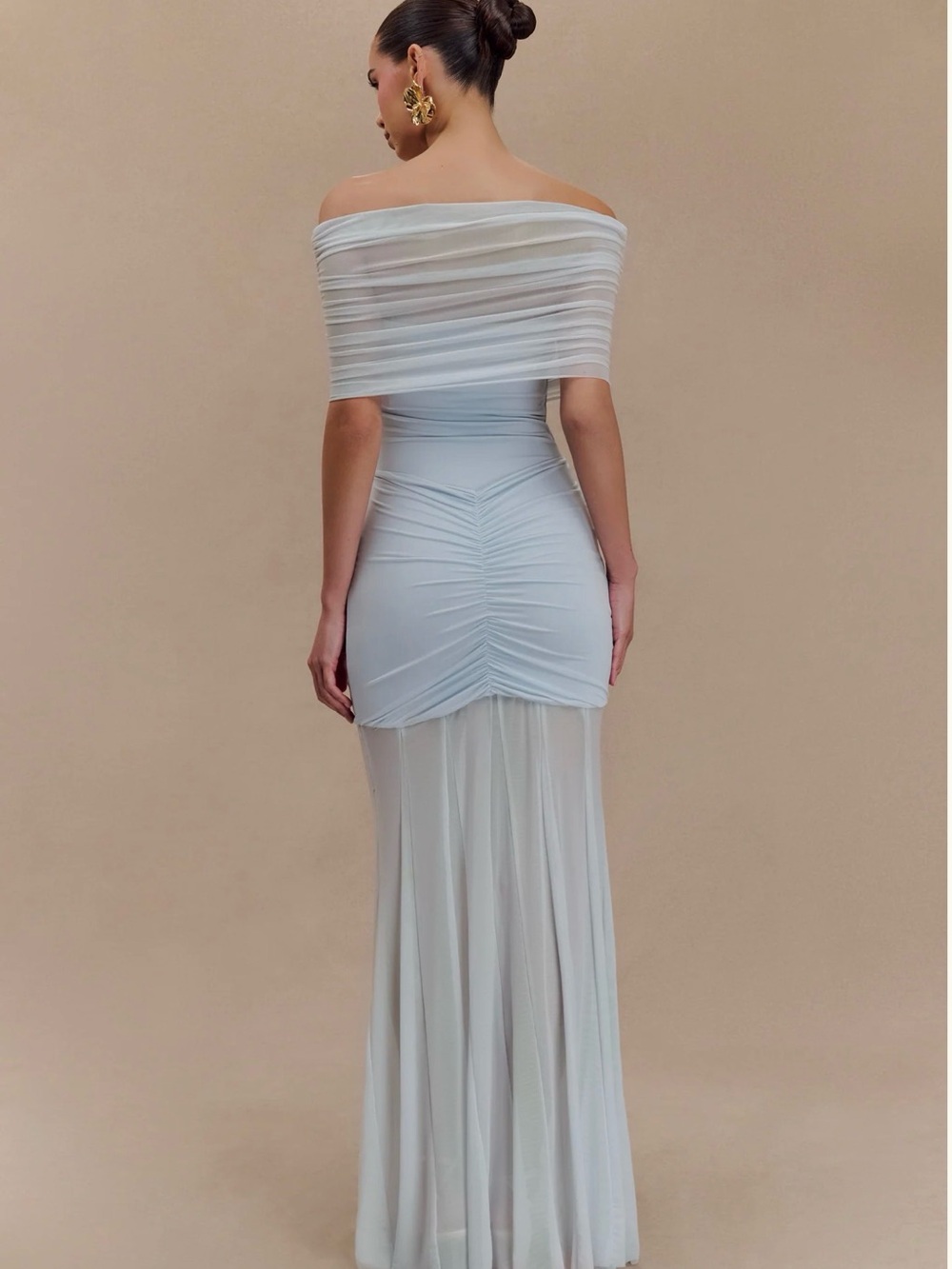 Meshki Off-Shoulder Caspian Mesh Maxi Dress - Picture 4 of 4